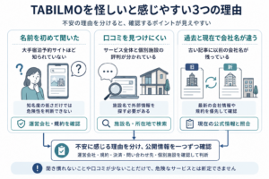 TABILMOを怪しいと感じやすい3つの理由