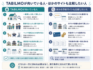 TABILMOが向いている人・ほかのサイトも比較したい人