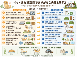 ペット連れ貸別荘でありがちな失敗と予約前の防ぎ方
