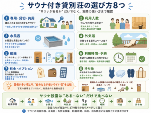 サウナ付き貸別荘の選び方8つ