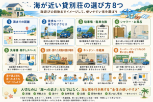海が近い貸別荘の選び方8つ
