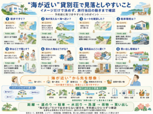 海が近い貸別荘でありがちな見落としと予約前の防ぎ方