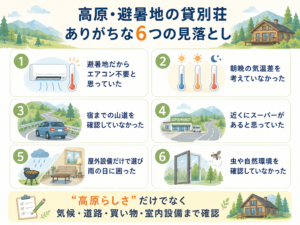 高原・避暑地の貸別荘でありがちな見落とし