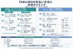 TABILMOの支払い方法と決済タイミング
