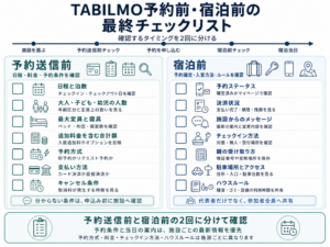 TABILMO予約前・宿泊前の最終チェックリスト