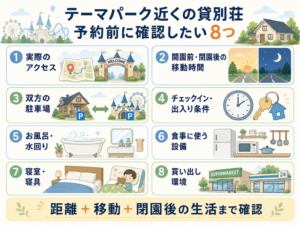 テーマパークに近い」から予約前に確認したい条件