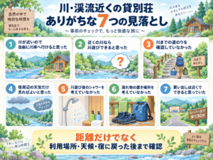 川・渓流に近い貸別荘でありがちな7つの見落とし