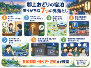 郡上おどりの宿泊でありがちな7つの見落とし