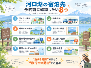 河口湖の宿泊先を選ぶ8つのポイント