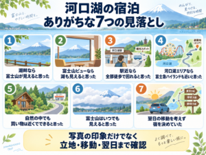 河口湖の宿泊でありがちな7つの見落とし