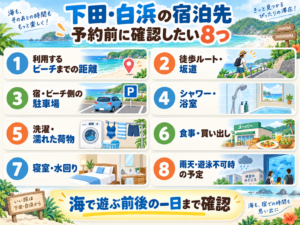 下田・白浜の宿泊先を選ぶ8つのポイント