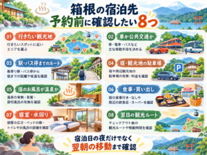 箱根の宿泊先を選ぶ8つのポイント