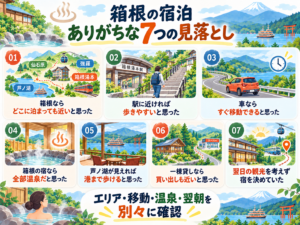 箱根の宿泊でありがちな7つの見落とし